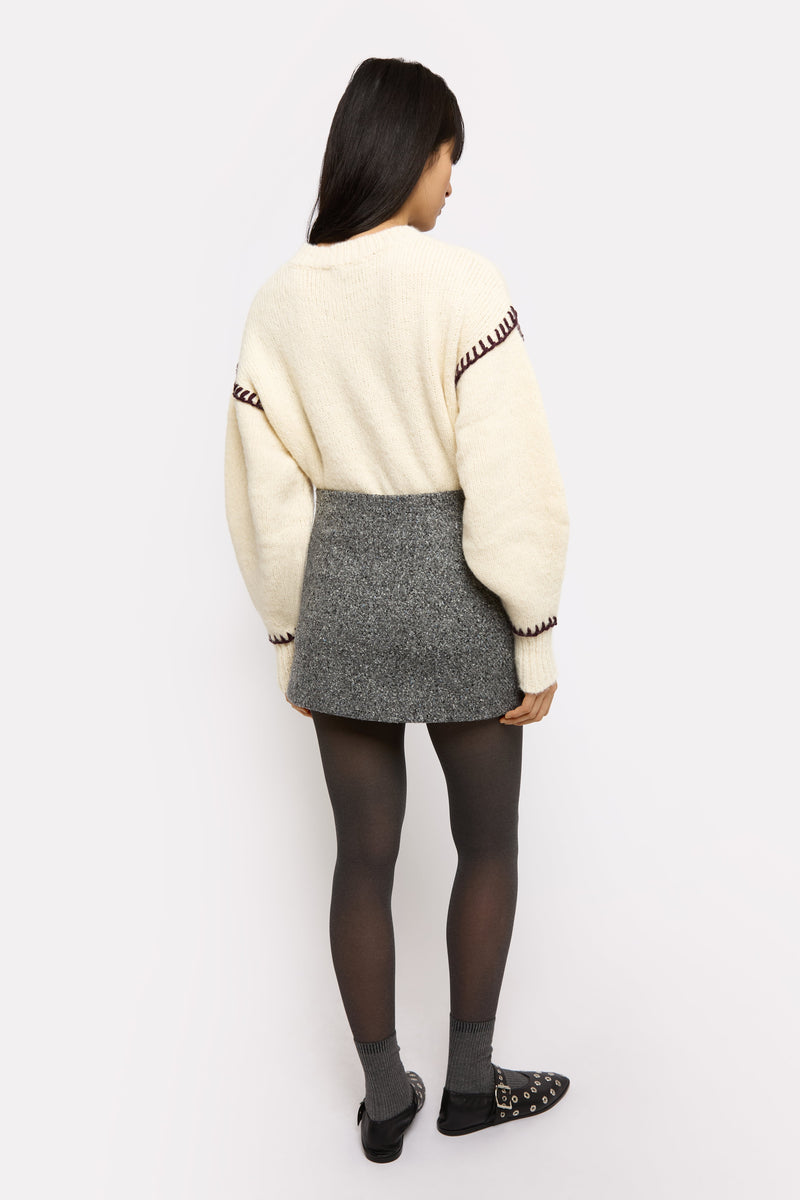 NIGHT LONDON MINI SKIRT Gray