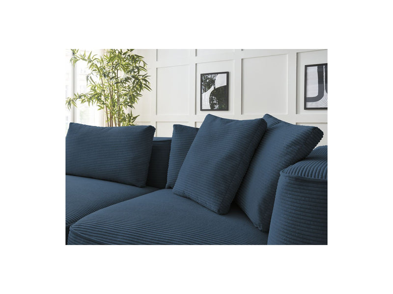 Canapé Droit Fixe 3 Places - Leopold - Velours Côtelé - Angle Gauche