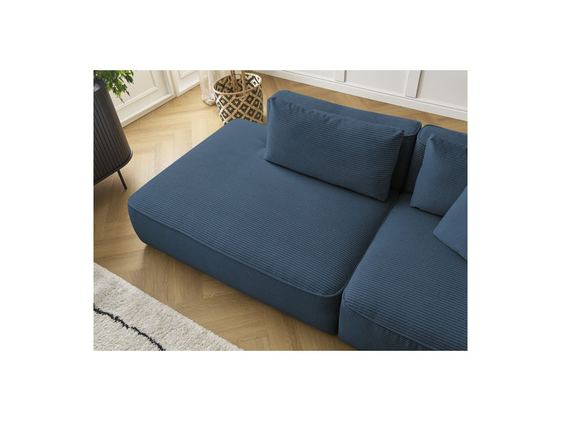 Canapé Droit Fixe 3 Places - Leopold - Velours Côtelé - Angle Gauche