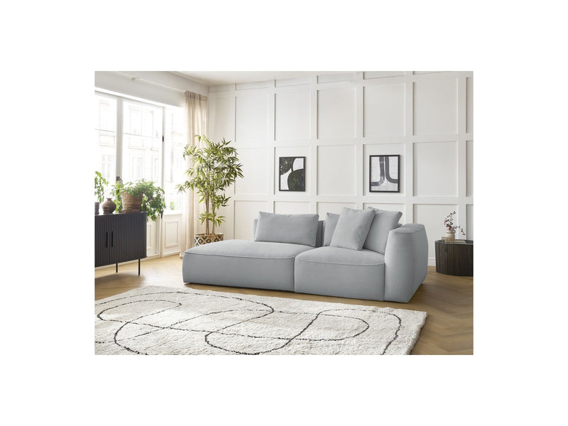 Canapé Droit Fixe 3 Places - Leopold - Velours Côtelé - Angle Gauche