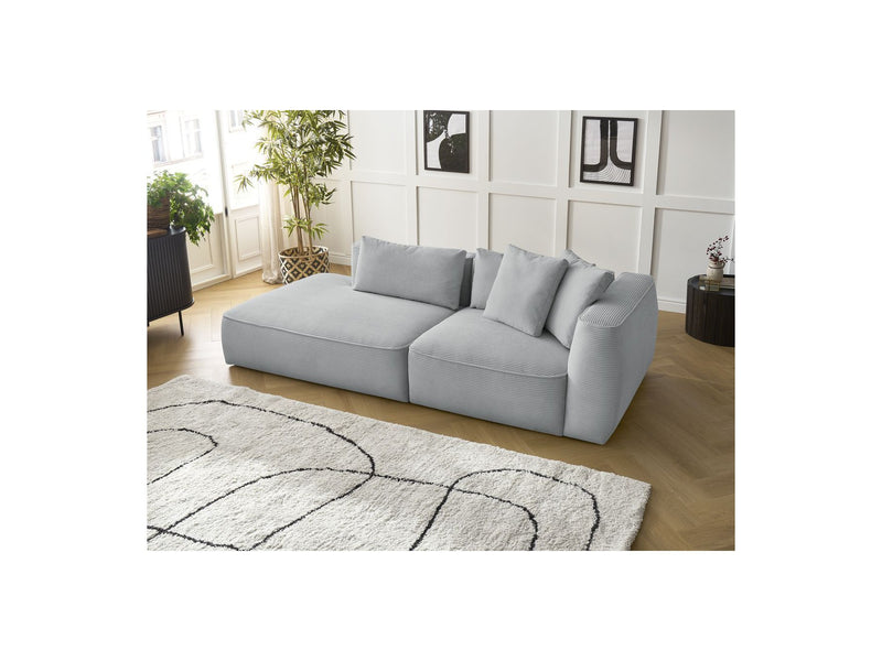 Canapé Droit Fixe 3 Places - Leopold - Velours Côtelé - Angle Gauche