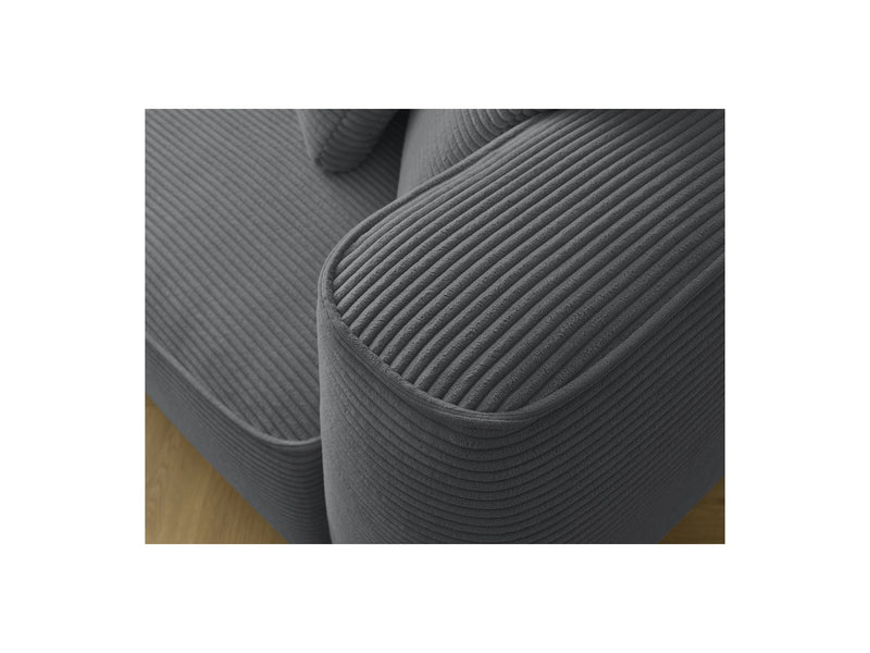 Canapé Droit Fixe 3 Places - Leopold - Velours Côtelé - Angle Gauche