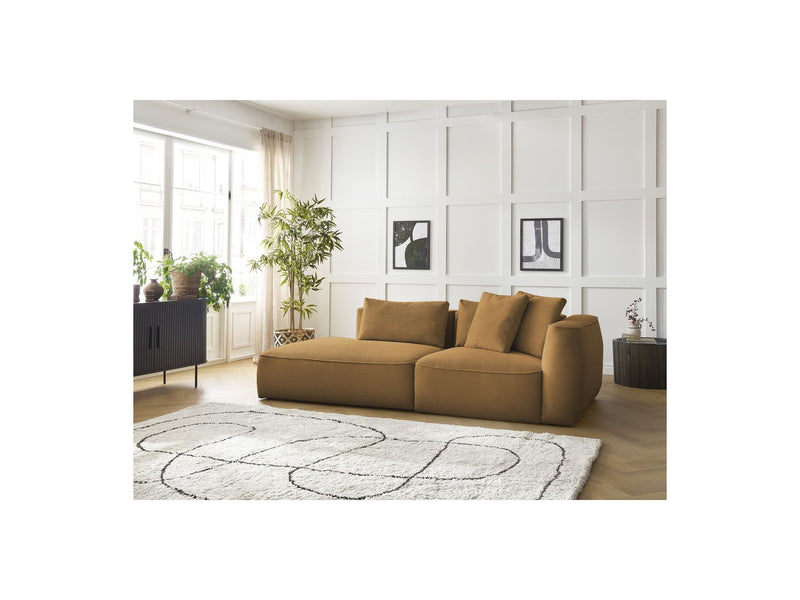 Canapé Droit Fixe 3 Places - Leopold - Velours Côtelé - Angle Gauche