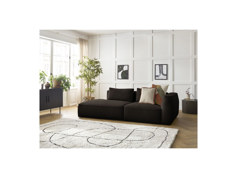 Canapé Droit Fixe 3 Places - Leopold - Velours Côtelé - Angle Gauche