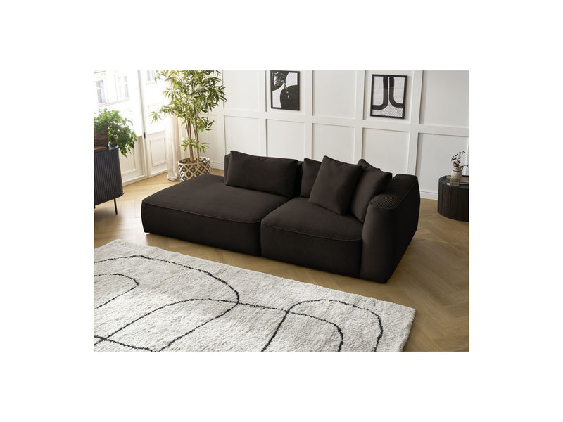 Canapé Droit Fixe 3 Places - Leopold - Velours Côtelé - Angle Gauche