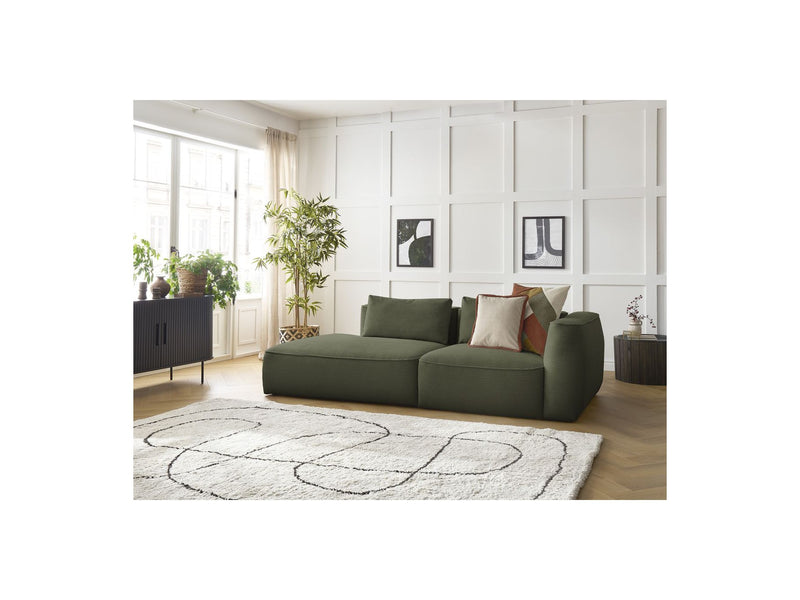 Canapé Droit Fixe 3 Places - Leopold - Velours Côtelé - Angle Gauche