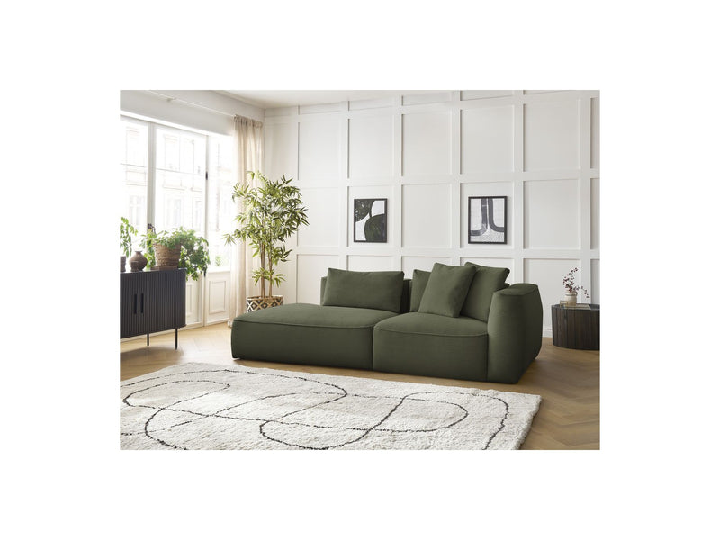 Canapé Droit Fixe 3 Places - Leopold - Velours Côtelé - Angle Gauche