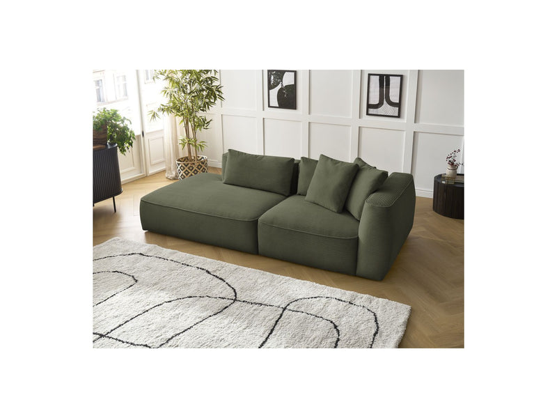 Canapé Droit Fixe 3 Places - Leopold - Velours Côtelé - Angle Gauche