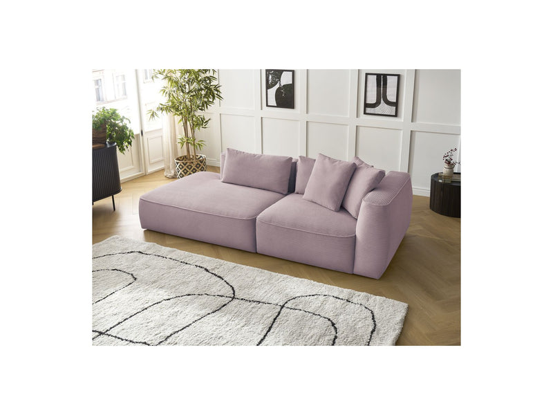 Canapé Droit Fixe 3 Places - Leopold - Velours Côtelé - Angle Gauche