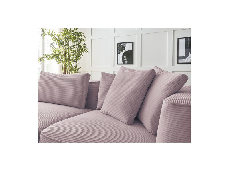 Canapé Droit Fixe 3 Places - Leopold - Velours Côtelé - Angle Gauche