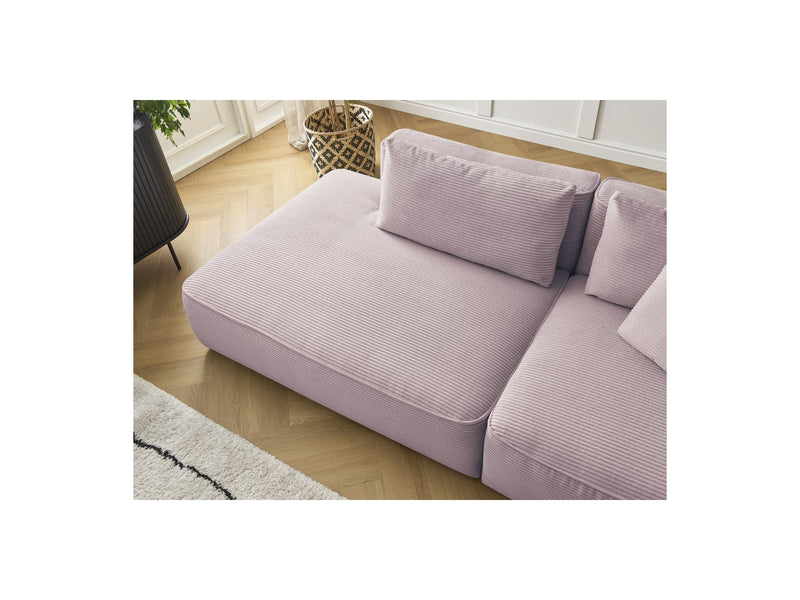 Canapé Droit Fixe 3 Places - Leopold - Velours Côtelé - Angle Gauche