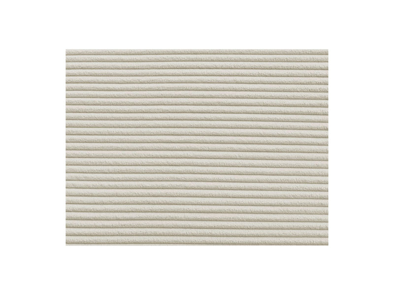 Canapé Droit Fixe 3 Places - Leopold - Velours Côtelé - Accoudoir Gauche - Beige