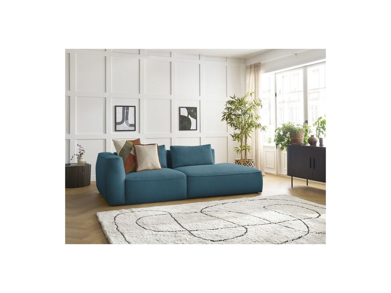 Canapé Droit Fixe 3 Places - Leopold - Velours Côtelé - Angle Droit