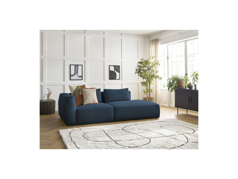 Canapé Droit Fixe 3 Places - Leopold - Velours Côtelé - Angle Droit