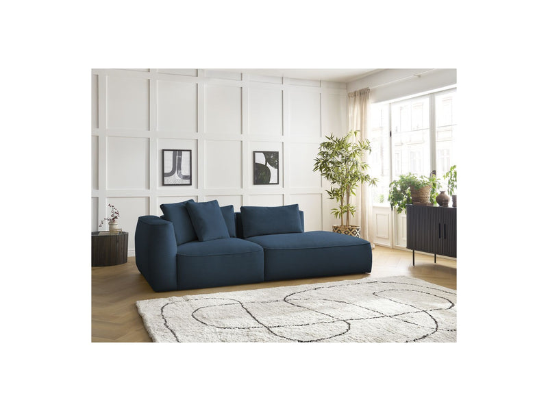 Canapé Droit Fixe 3 Places - Leopold - Velours Côtelé - Angle Droit