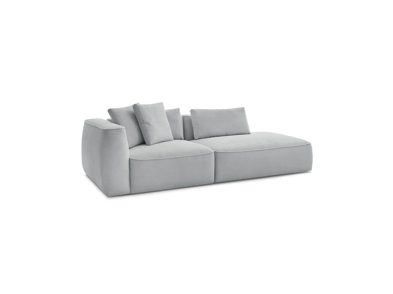 Canapé Droit Fixe 3 Places - Leopold - Velours Côtelé - Angle Droit