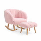 Lotus - Set Fauteuil & Pouf (2 Pièces) - Rose