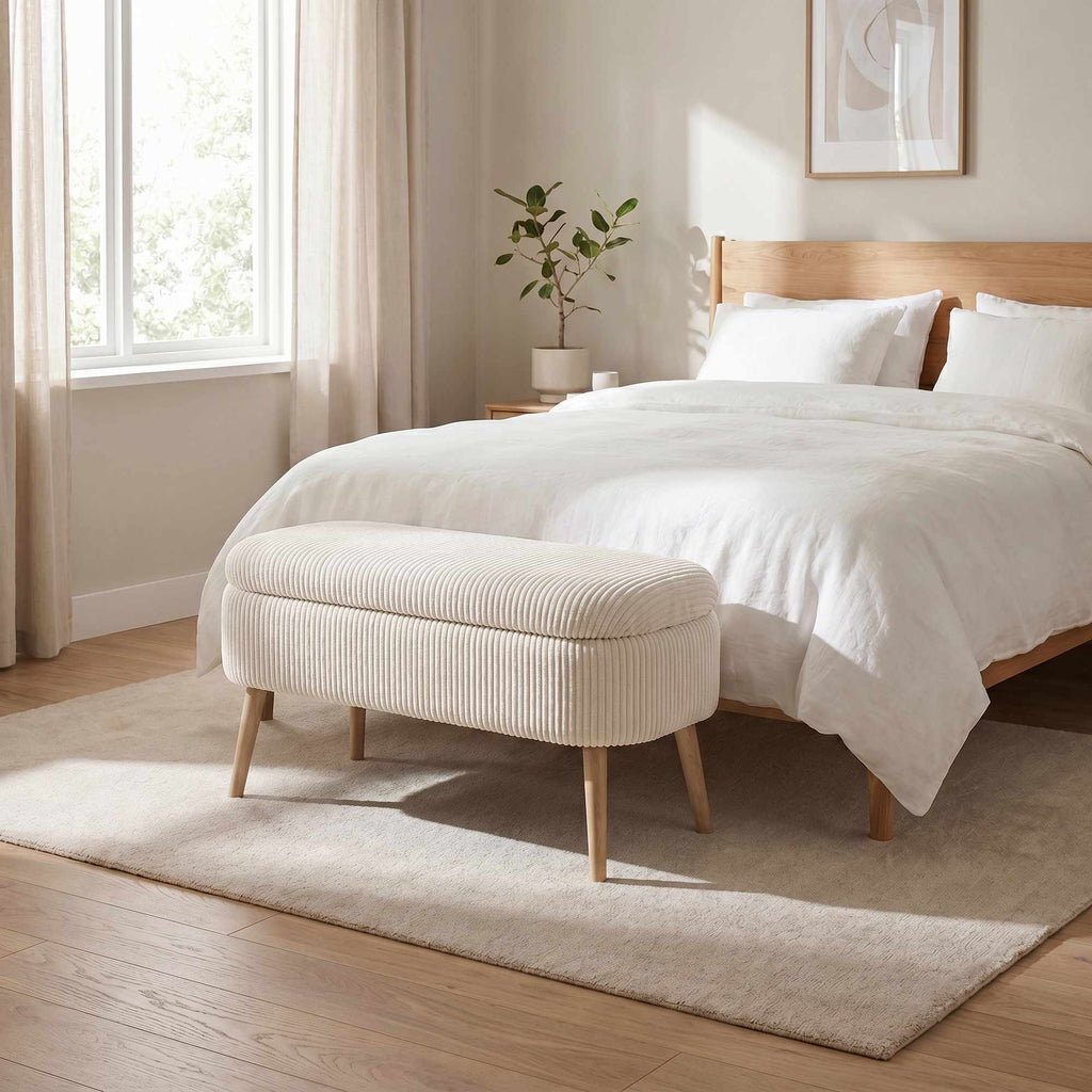 Oslo Linen - Pouffe - Cream