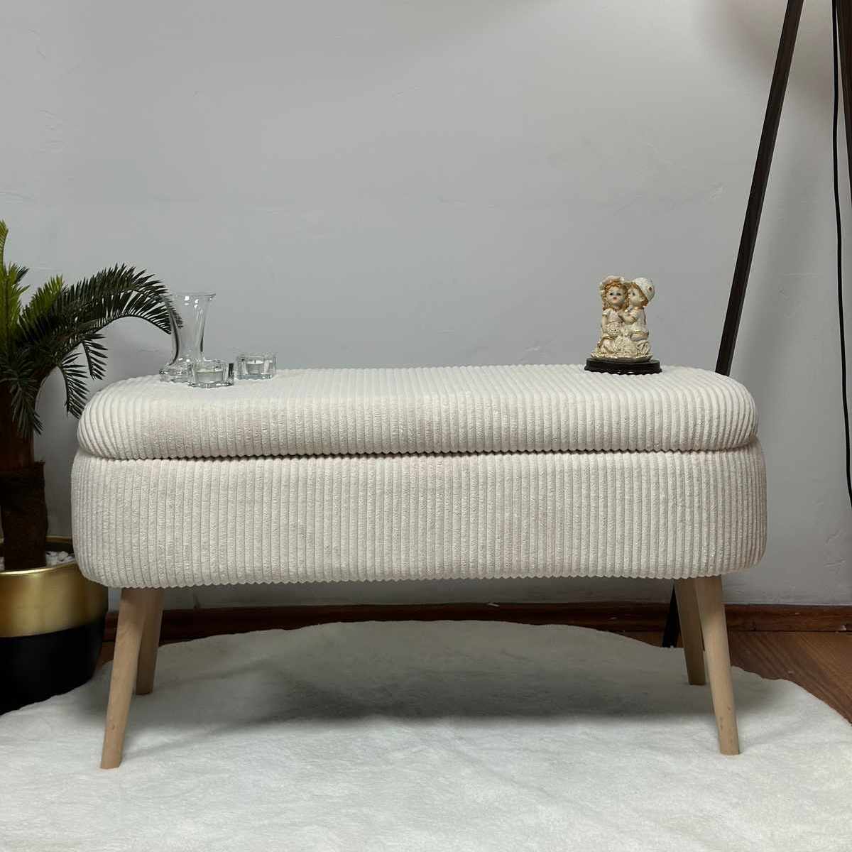 Oslo Linen - Pouffe - Cream