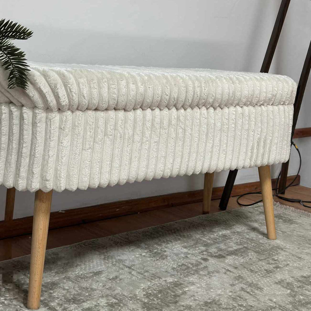 Oslo Linen - Ottoman - Cream Toscano