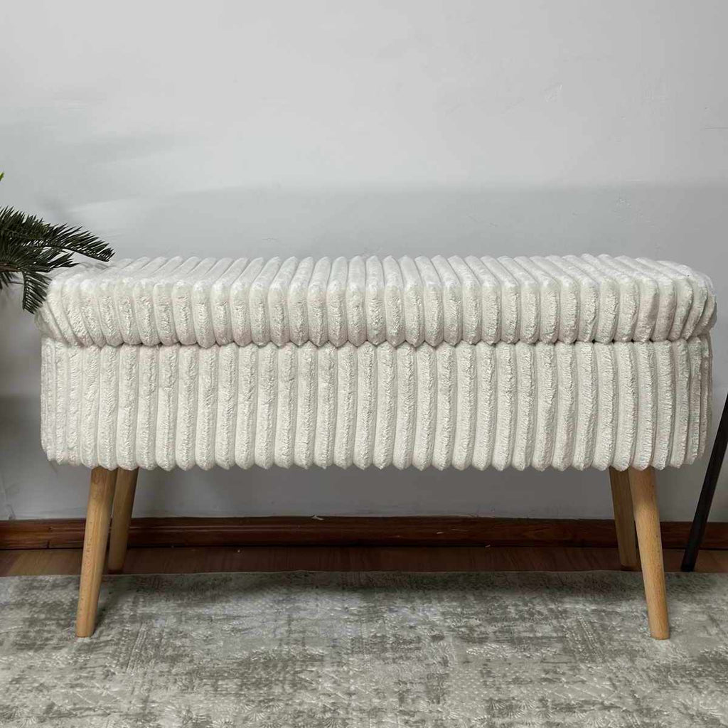 Oslo Linen - Ottoman - Cream Toscano