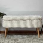 Oslo Linen - Ottoman - Cream Toscano