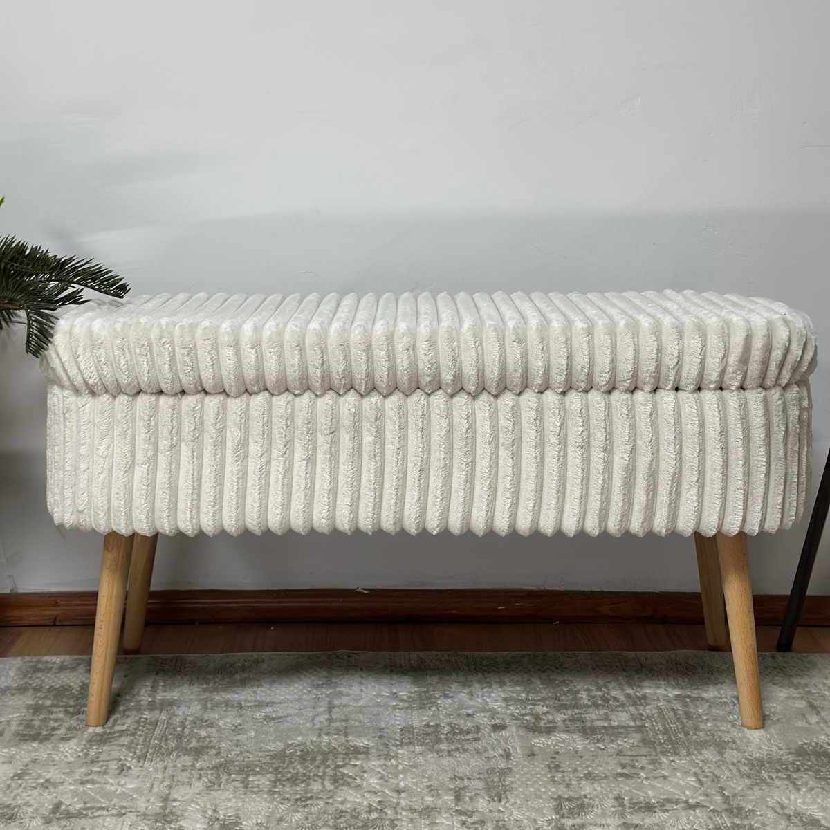 Oslo Linen - Ottoman - Cream Toscano