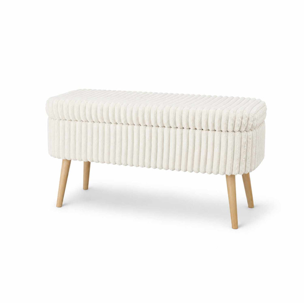 Oslo Linen - Ottoman - Cream Toscano