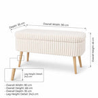 Oslo Linen - Ottoman - Cream Toscano