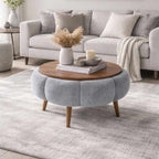 Papatya 60 - Mesa de Centro - Gris/Walnut