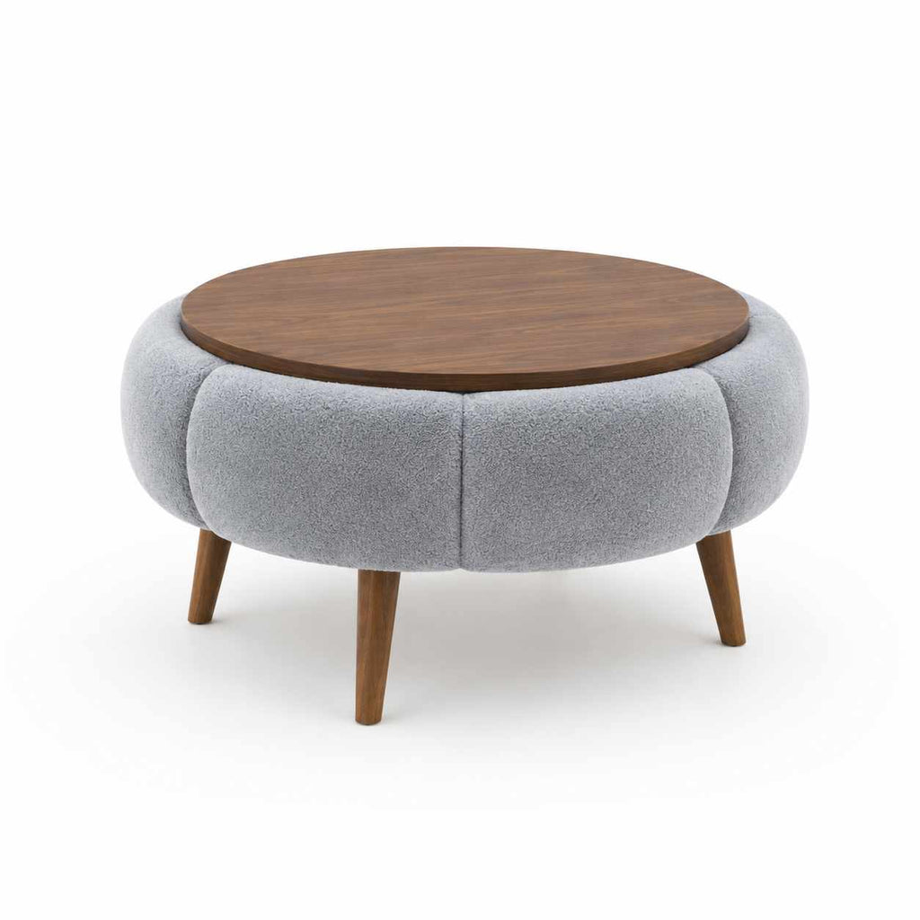 Papatya 60 - Mesa de Centro - Gris/Walnut