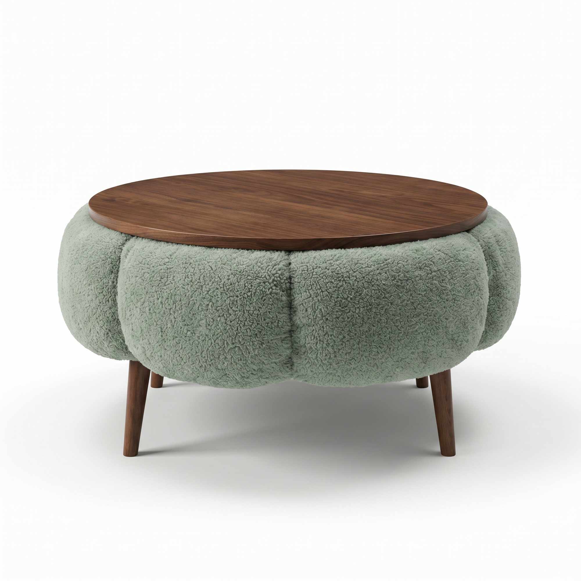 Papatya 60 - Coffee Table - Green/Walnut