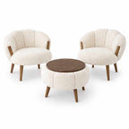 Star - Set de Sillones y Mesa de Centro (3 Piezas) - Blanco