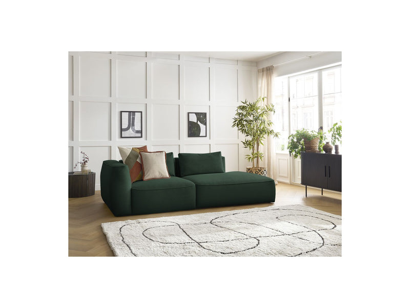 Canapé Droit Fixe 3 Places - Leopold - Velours Côtelé - Angle Droit