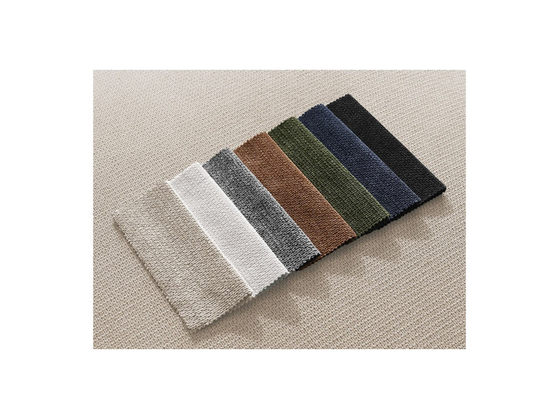 Canapé Droit Fixe 3 Places - Leopold - Tissu Chiné - Angle Gauche