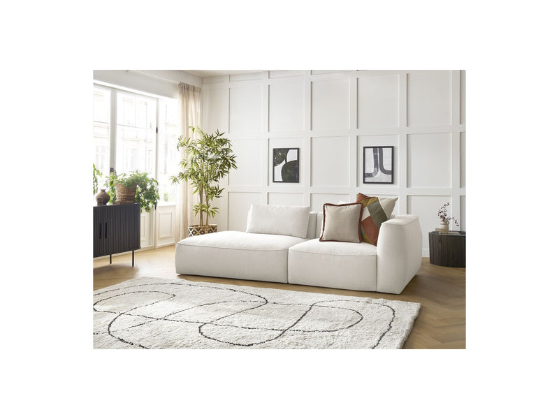 Canapé Droit Fixe 3 Places - Leopold - Tissu Chiné - Angle Gauche