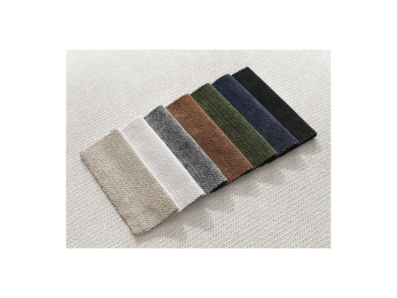 Canapé Droit Fixe 3 Places - Leopold - Tissu Chiné - Angle Gauche