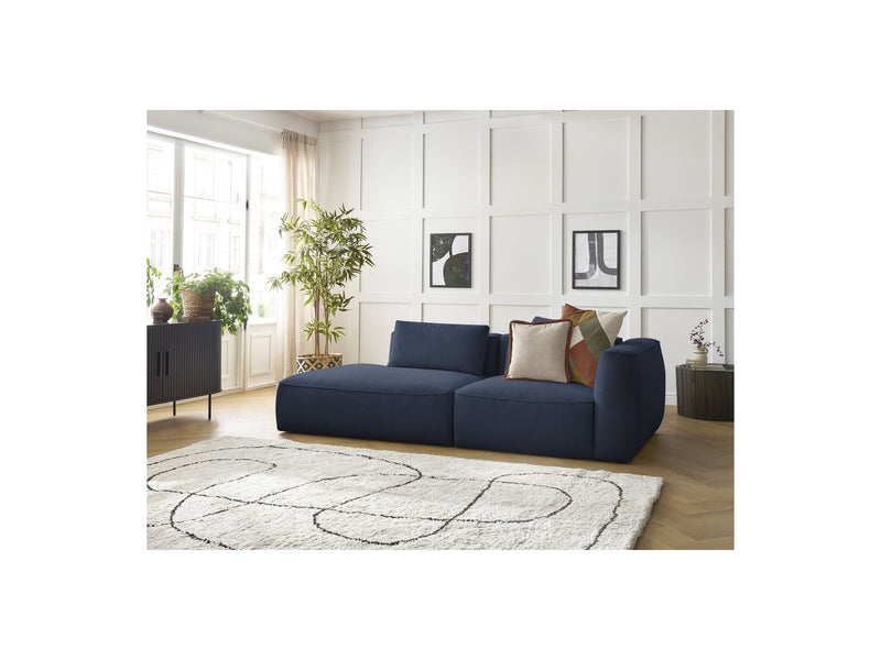 Canapé Droit Fixe 3 Places - Leopold - Tissu Chiné - Angle Gauche