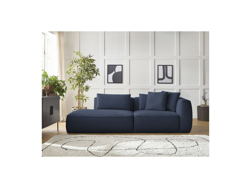 Canapé Droit Fixe 3 Places - Leopold - Tissu Chiné - Angle Gauche