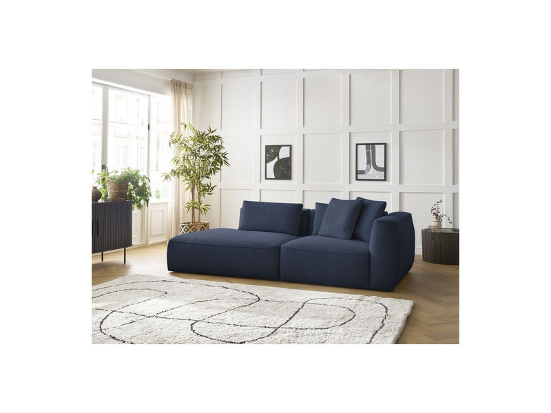 Canapé Droit Fixe 3 Places - Leopold - Tissu Chiné - Angle Gauche