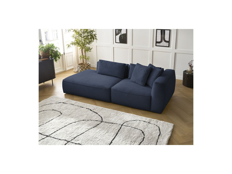 Canapé Droit Fixe 3 Places - Leopold - Tissu Chiné - Angle Gauche