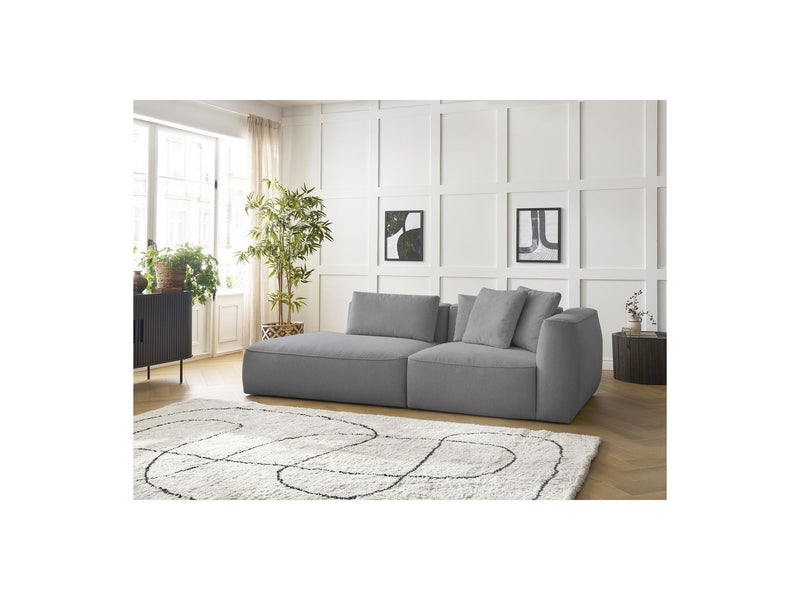 Canapé Droit Fixe 3 Places - Leopold - Tissu Chiné - Angle Gauche