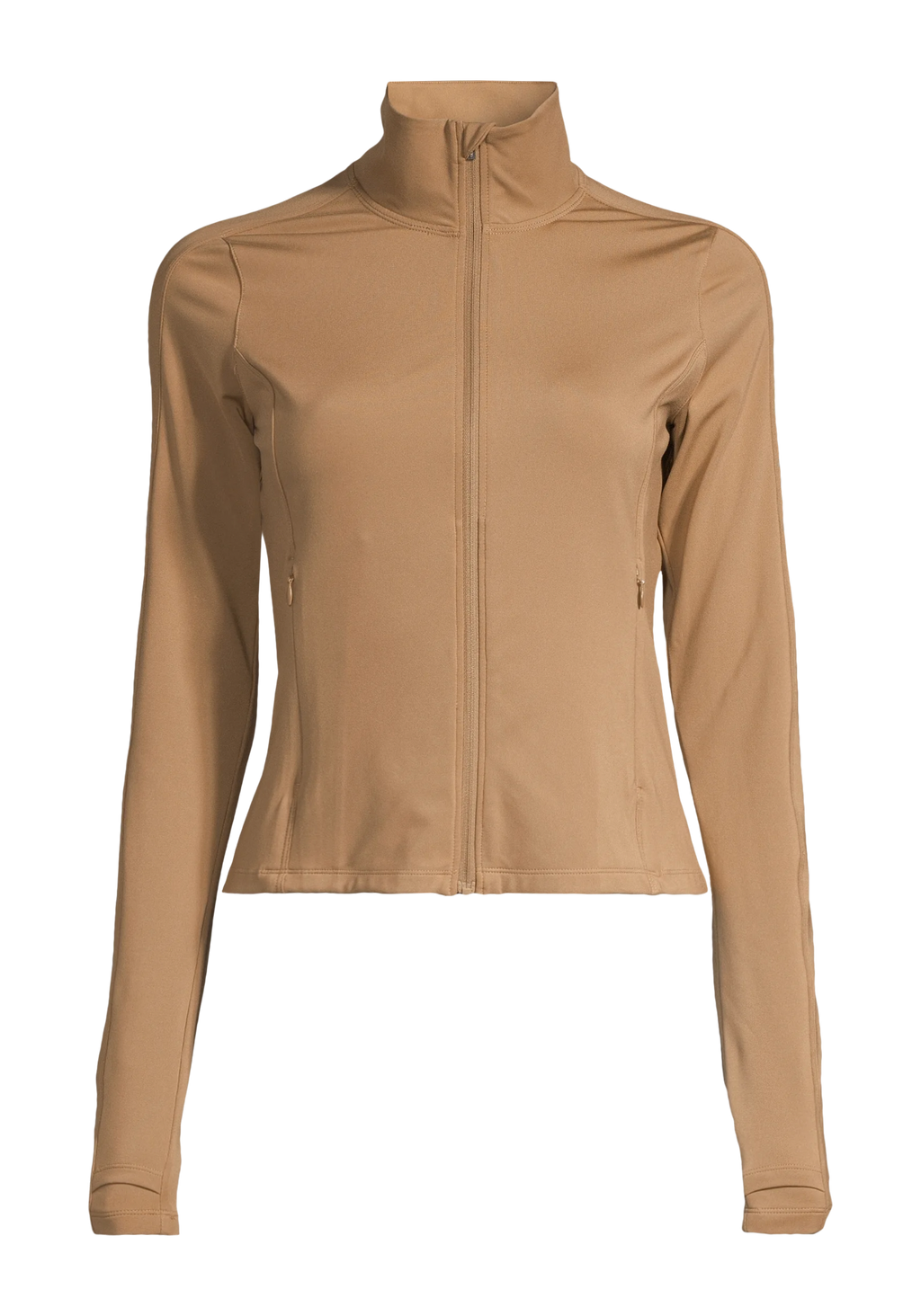 Soft Touch Zip Jacket - Light Khaki