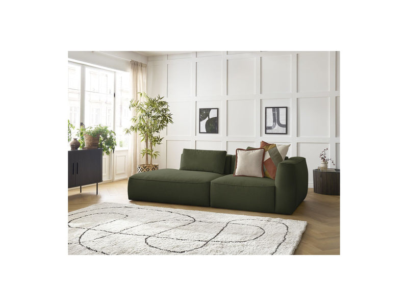 Canapé Droit Fixe 3 Places - Leopold - Tissu Chiné - Angle Gauche