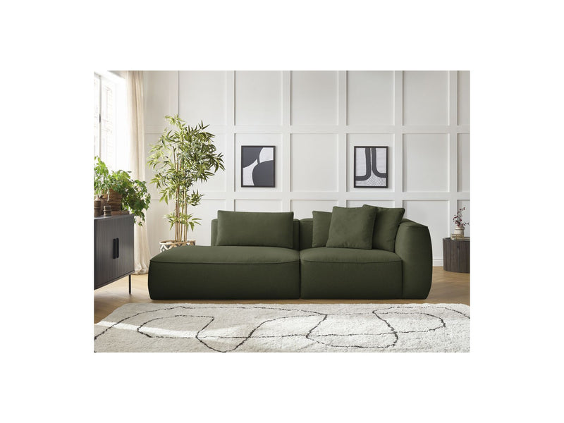 Canapé Droit Fixe 3 Places - Leopold - Tissu Chiné - Angle Gauche