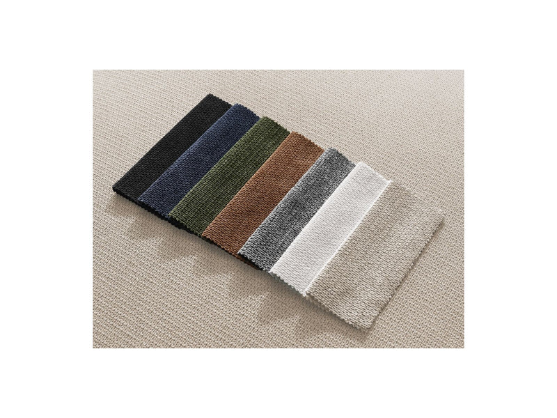 Canapé Droit Fixe 3 Places - Leopold - Tissu Chiné - Angle Droit