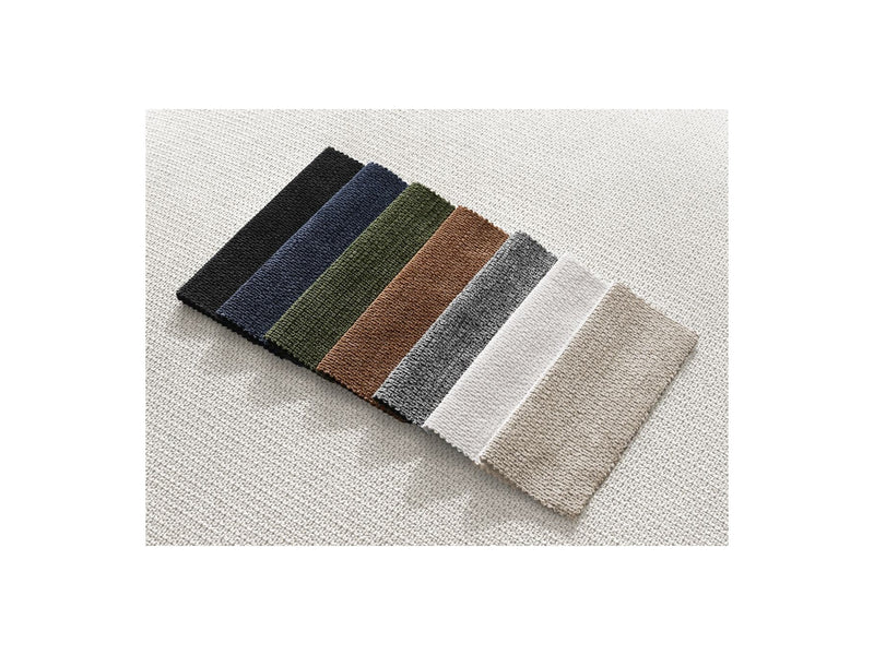 Canapé Droit Fixe 3 Places - Leopold - Tissu Chiné - Angle Droit