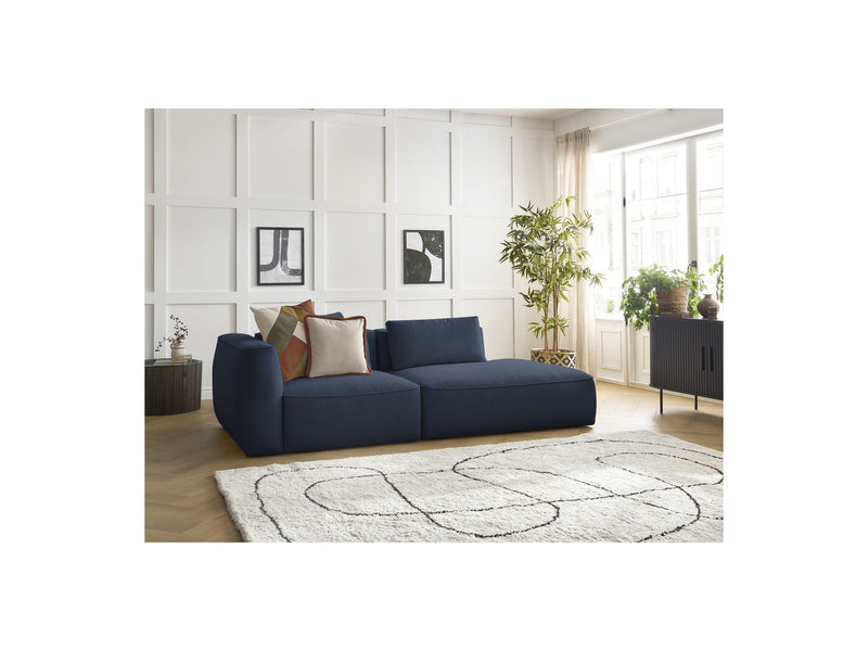 Canapé Droit Fixe 3 Places - Leopold - Tissu Chiné - Angle Droit