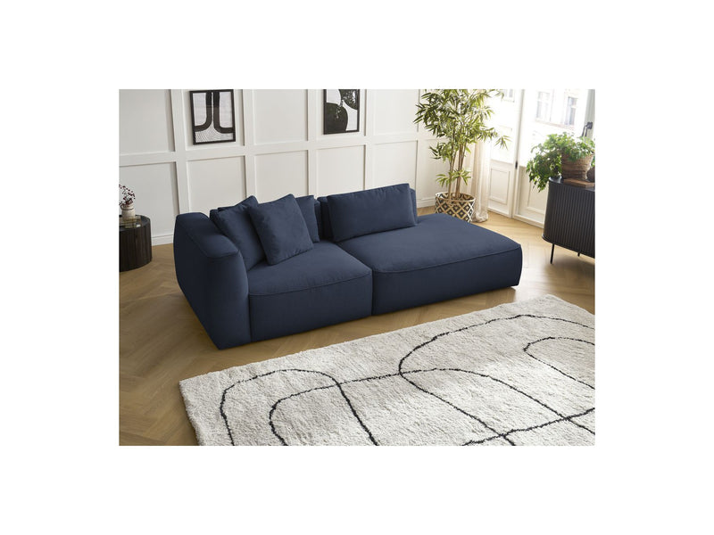 Canapé Droit Fixe 3 Places - Leopold - Tissu Chiné - Angle Droit