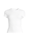 Defined Rib Tee - White